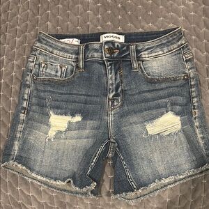 Vigoss Blue Distressed Jean Shorts